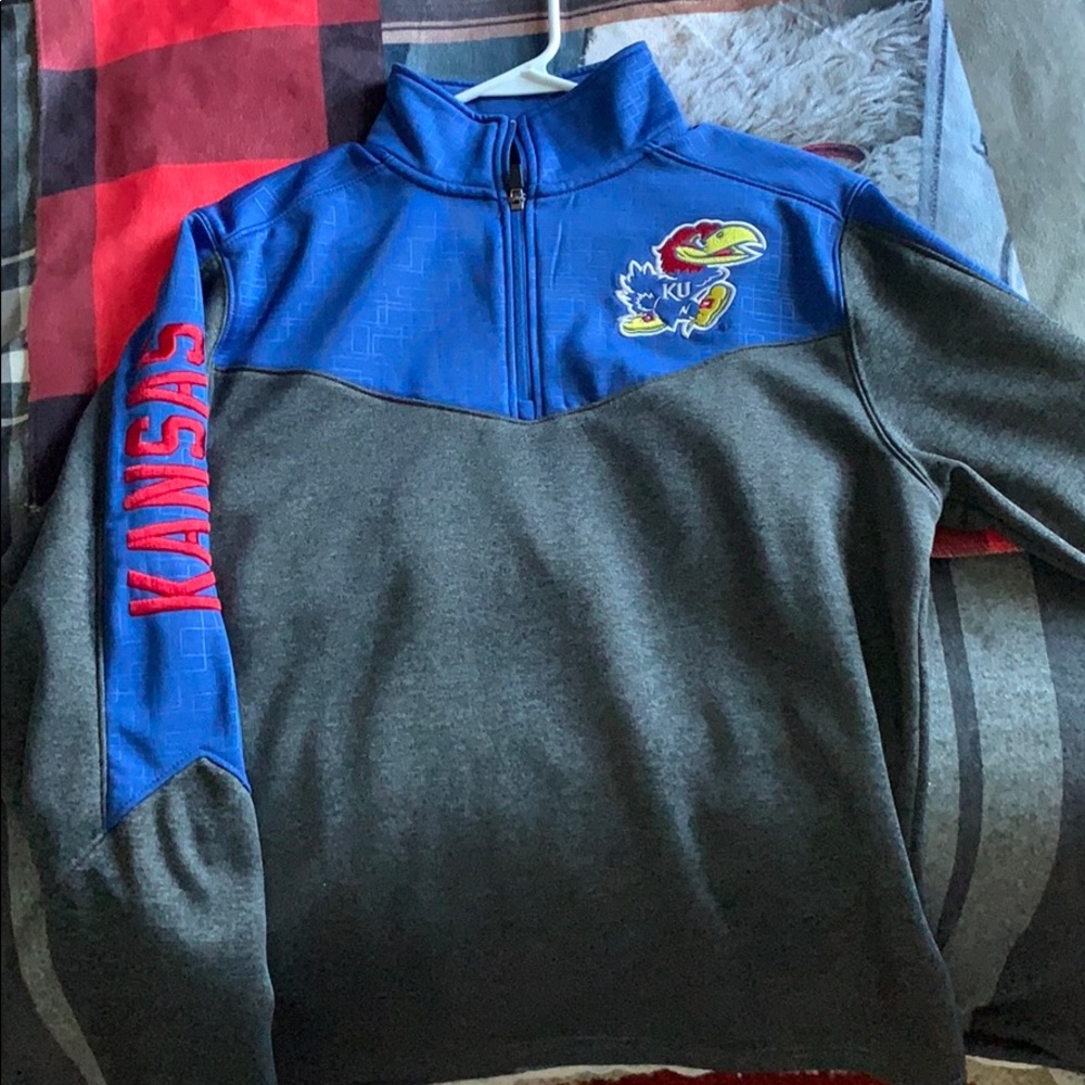 KU quarter zip pullover